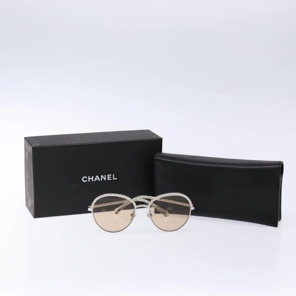 CHANEL Sunglasses plastic Silver CC Auth 135942 - Picture 1 of 16